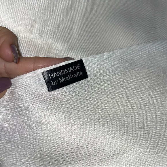 MIAKRAFTS NWT! Ivory Fringe Handmade Shawl Wrap Pashmina - Picture 4 of 7